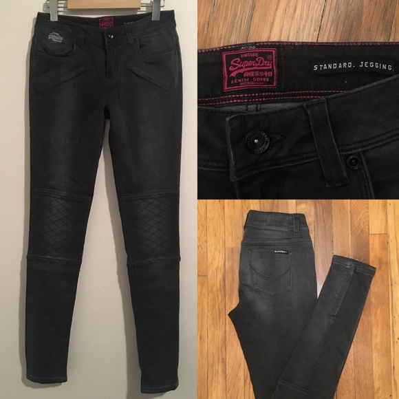 Superdry Pants - SUPERDRY MOTO JEGGING DENIM JEANS NEW! Size 28
